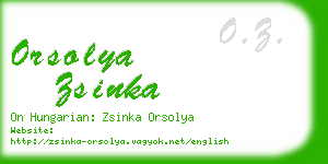 orsolya zsinka business card